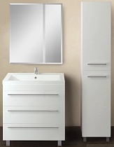 Мебель для ванной 1MarKa Соната 75Н, 3 ящика, белый глянец