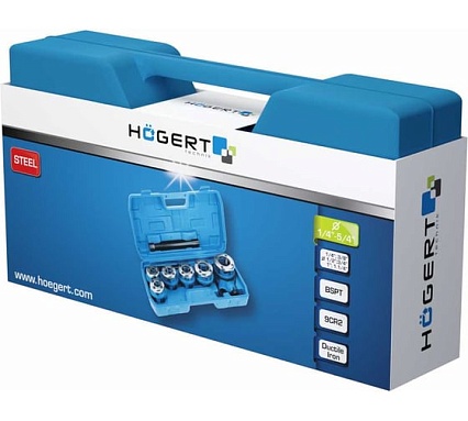 Набор клуппов для нарезания резьбы Hoegert Technik 1/4 - 5/4 HT1P635