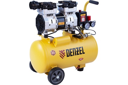 Безмасляный компрессор Denzel DLS950/24 950 Вт, 165 л/мин, ресивер 24 л 58026