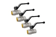 Промо-набор 4 в 1 LD кран шаровой латунный Pride 47 15 B-B Р, 1/2 47 301 15 LD 47.301.15 SET4