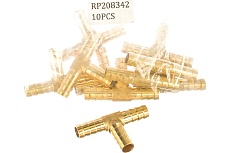 Фитинг прямой Т образный 9 мм елочка Huberth RP208342