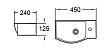 Раковина WeltWasser WW AISBACH 7945 GL-WT R 45 см, правая 10000008691 белый глянец