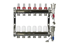 Коллекторная группа Altstream с расходомерами в сборе из нержавеющей стали 1&quot;х3/4&quot; 11 выходов 005071110