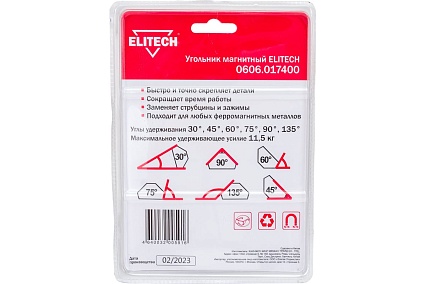 Уголок Elitech 0606.017400 195309