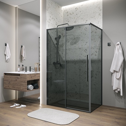 Душевой уголок Grossman Galaxy 120.K33.01.1490.42.10 140x90 тонированный, графит сатин