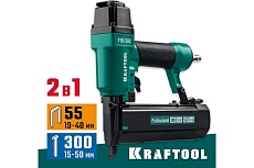 Пневматический нейлер-степлер Kraftool скобы тип 55 (16-30 мм) / 300 (10-50 мм) 31962