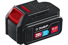 Аккумуляторная батарея Зубр Профессионал 20 В, li-ion, 6 Ач ST7-20-6