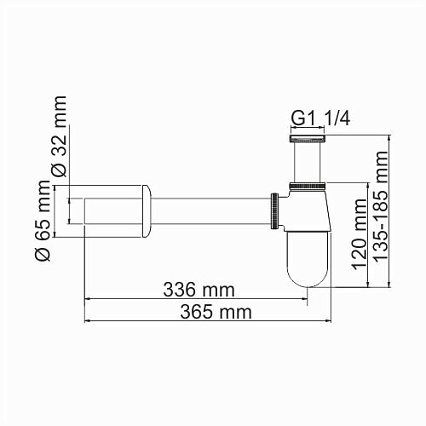 Сифон для раковины WasserKRAFT A095 темная бронза