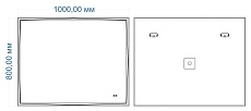 Зеркало Art&Max Firenze AM-Fir-1000-800-DS-F-H 100x80 с подсветкой, антипар