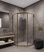 Душевой уголок Timo TTSS-100/17C-8R 100x100 правый, прозрачный, матовое золото