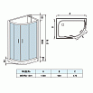 Душевая кабина WeltWasser Werra 1201 120x90 хром, прозрачное, R