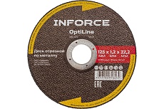 Диск отрезной по металлу OptiLine (125x1.2x22.2 мм) Inforce INB12512