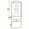 Душевая кабина River Nara 120/80/44 МТ 120x80 белый, матовое, L