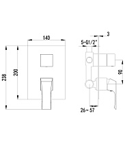 Смеситель для ванны Lemark Unit LM4527C