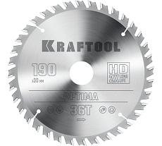 Диск пильный по дереву Kraftool Optima 190x30 мм, 36Т 36951-190-30
