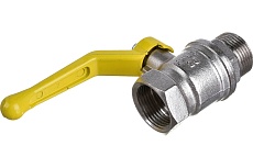 Шаровой кран для газа Valfex 3/4" ВР/НР рычаг, латунный никелированный 11Б27фтМ VF.272.NR3.034.Bir