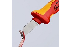 Нож для кабеля Knipex VDE, 190 мм, диэлектрический, 2К ручка, KN-9852SB