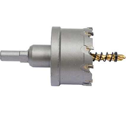 Коронка твердосплавная с центрирующим сверлом по металлу 51 мм Vertextools 1819-51