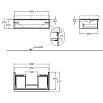 Тумба с раковиной Geberit iCon 90 см 1 ящик, белый глянец