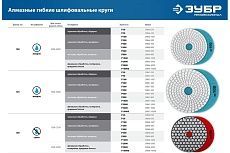 Алмазный гибкий шлифовальный круг для сухого шлифования Зубр 100 мм, №2000 29868-2000