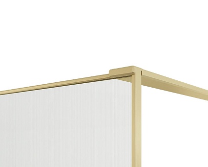 Душевая перегородка Vincea Walk-In VSW-7HS100GWG 100x200 матовое золото, с золотыми нитями