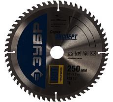 Диск пильный по дереву (250х32 мм; 60Т) Зубр 36905-250-32-60