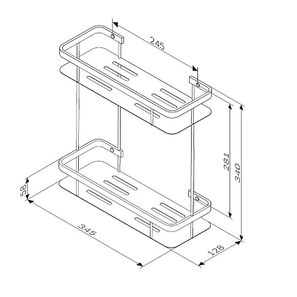 Полка Am.Pm Sense L A7453200 хром