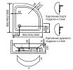 Поддон для душа Dush-ka Стиль 100х100 полукруг