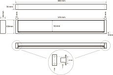 Полка Bemeta Gamma 145802312 60 см