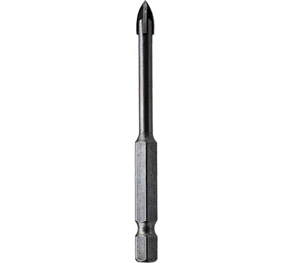 Сверло по стеклу и керамике 3 мм, 4 грани, шестигранный хвостовик Kranz KR-91-0646