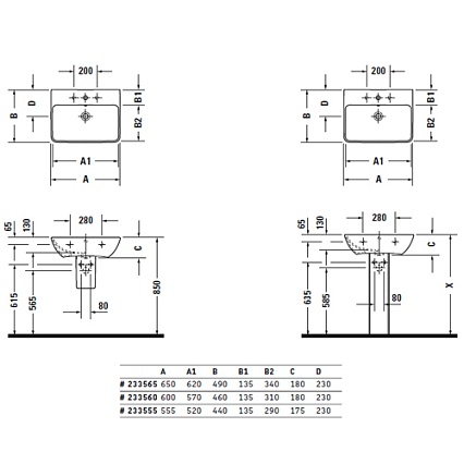 Пьедестал для раковины Duravit ME by Starck 0858390000