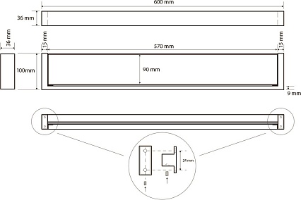 Полка Bemeta Gamma 145802312 60 см