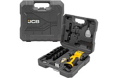 Пневмогайковерт ударный JCB &quot;Compact&quot; в облегченном корпусе с реверсом и регулировкой усилия 1/2&quot; с насадками JCB-RP9515 KIT(58331)