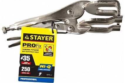 Ручной зажим сварщика 250x35мм Stayer PROFI PRO-Fix 22470_z01