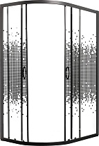 Душевой уголок Мономах ДУ 90/70/180 МЗ BL L/R 90x70 прозрачное с рисунком, черный, 10000008623