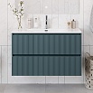 Мебель для ванной BelBagno Uno 100 см Голубой матовый