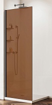 Душевая перегородка Vincea Walk-In VSW-1HWS100GSGM 100x200 вороненая сталь, янтарь