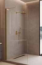 Душевая перегородка Vincea Волк-Ин (Walk-In) VLSW-1H120CLGG 120x200 брашированное золото, прозрачное