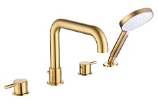 Смеситель на борт ванны Caprigo Don 53-410-BRG золото матовое