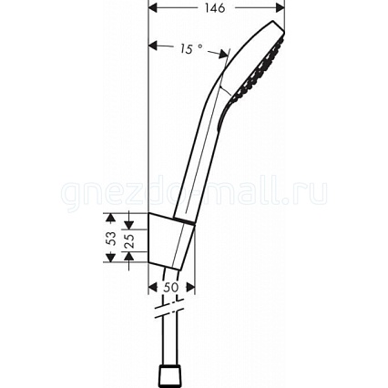 Душевой гарнитур Hansgrohe Croma Select E Vario 26413400 хром/белый