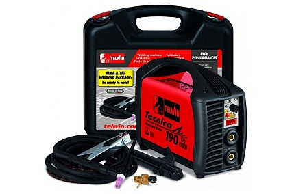 Сварочный аппарат Telwin TECNICA 190 TIG/MMA DC LIFT VRD + PLASTIC CASE + MMA/TIG KIT 816220