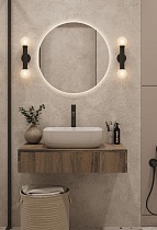 Мебель для ванной ЗОВ Токио 80 см со столешницей, древесина аттик