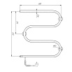 Полотенцесушитель электрический Domoterm М-образный DMT 107-25 60x60 ТЭН слева, хром