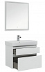Мебель для ванной Aquanet Nova Lite 75 см, 2 ящика, белый глянец