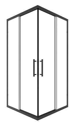 Душевой уголок Timo TKSS-100/03C-8 100x100 прозрачный, черный
