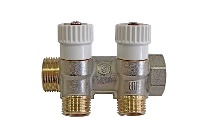 Распределительный коллектор STOUT 1, 3 отвода 1/2 пл. упл. SMB 6852 011203 RG008TN2KBGB1B