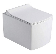 Подвесной унитаз Black&White Universe W-719 безободковый, с микролифтом