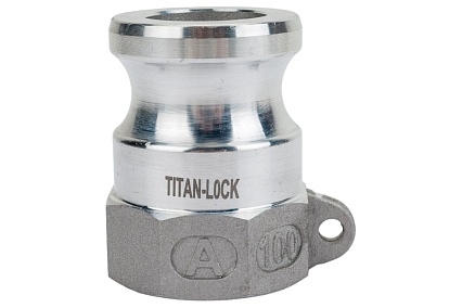 Алюминиевый камлок TITAN LOCK типа А серия EcoLine, ниппель внутр. резьба BSP 1" TL100AAL-EL