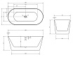 Акриловая ванна Abber AB9222-1.5 150x70