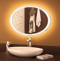 Зеркало Azario Alba 80x60 см с подсветкой, гравировкой
